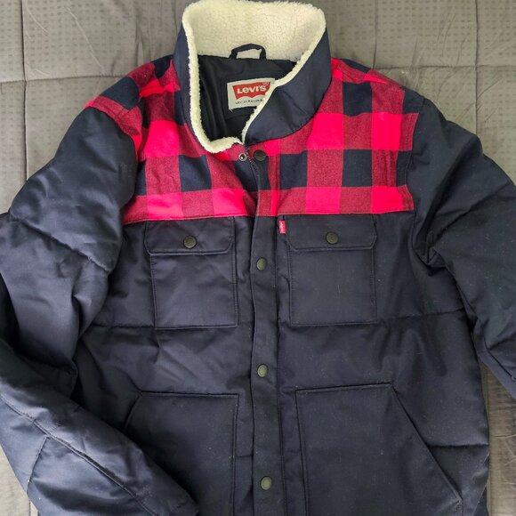 Levi's Other - Levis Men's Size L Lined Woodsman Jacket Front Zip & Snap-Never Worn